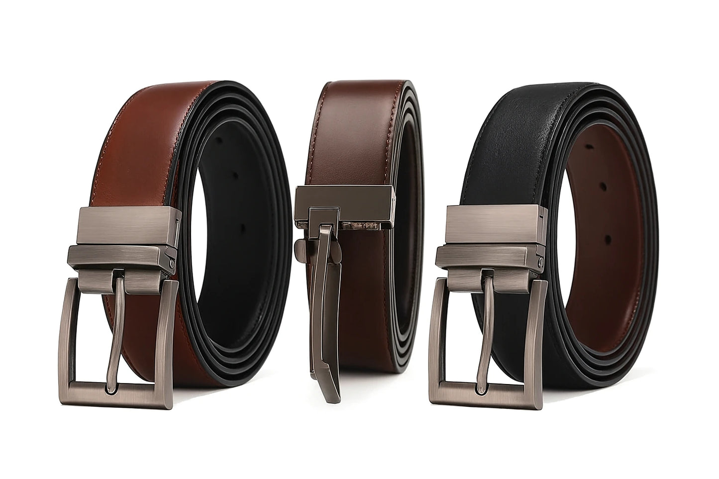 Cinturón reversible símil piel negro y marrón | Beltrium