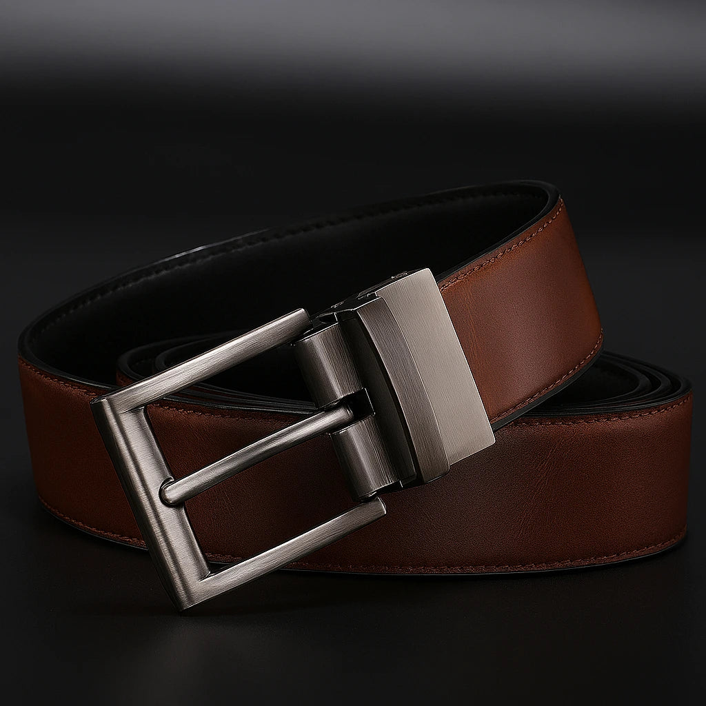 Cinturón reversible símil piel negro y marrón | Beltrium