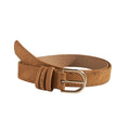 Suede belt with studs and gold buckle | Beltrium