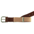 Elastic belt with cowhide leather and polished metal buckle | Beltrium
