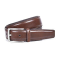 32 mm padded leather belt with fine stitching | Beltrium