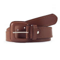 Women's wide leather belt with padded, lined buckle | Beltrium