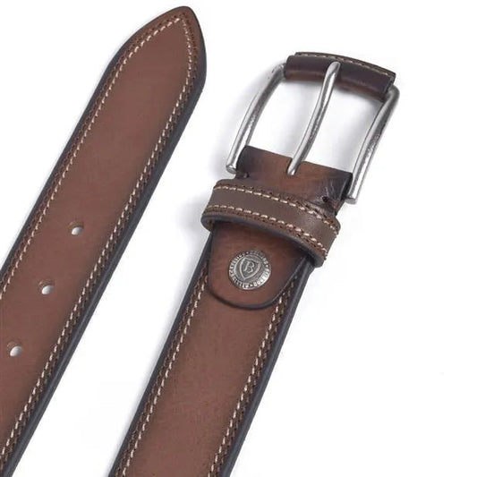 detalle de la punta y la presilla cosida mostrando doble costura