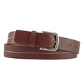 Leather belt with central stitching | Beltrium