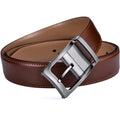 Ceinture habillée réversible noire et marron avec boucle rotative | Beltrium