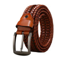 Braided cowhide belt with classic metal buckle | Beltrium