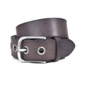 Cowhide belt with eyelets and nickel buckle | Beltrium
