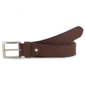 Cowhide leather belt with satin rectangular buckle | Beltrium
