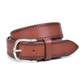 Microperforated leather belt, 35 mm, silver buckle | Beltrium