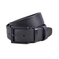 Black cowhide belt, 35 mm, with double buckle | Beltrium