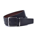 35mm reversible black leather belt, seamless | Beltrium
