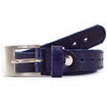 20mm square buckle stitched cowhide belt | Beltrium