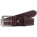 Leather belt with contrasting double stitching | Beltrium